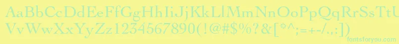 Cochinltstd Font – Green Fonts on Yellow Background