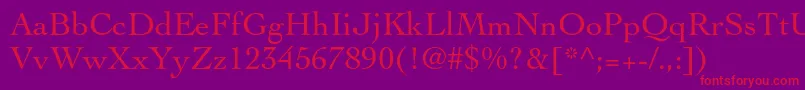 Cochinltstd Font – Red Fonts on Purple Background