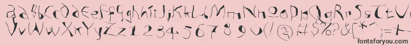 Police Analphabetismxtreme – polices noires sur fond rose
