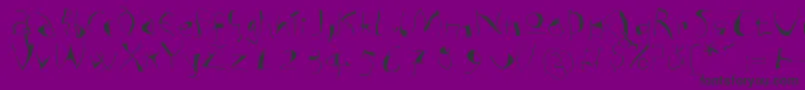 Analphabetismxtreme Font – Black Fonts on Purple Background