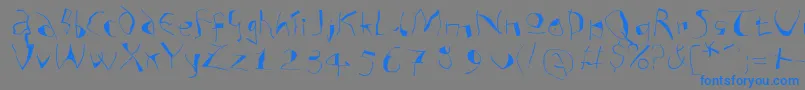 Analphabetismxtreme Font – Blue Fonts on Gray Background