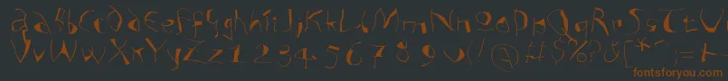 Saiba mais sobre a fonte Analphabetismxtreme Fonte Analphabetismxtreme – fontes marrons em um fundo preto