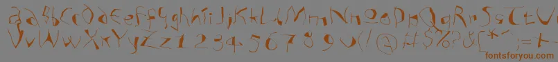 Analphabetismxtreme Font – Brown Fonts on Gray Background