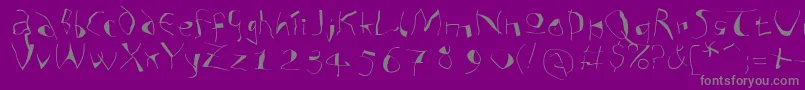 Analphabetismxtreme Font – Gray Fonts on Purple Background