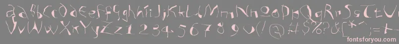 Analphabetismxtreme Font – Pink Fonts on Gray Background