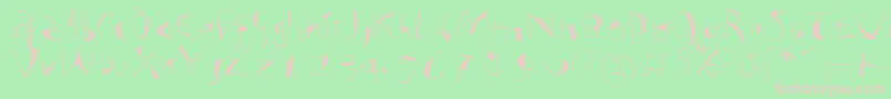 Analphabetismxtreme Font – Pink Fonts on Green Background