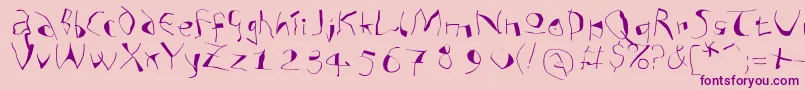 Analphabetismxtreme Font – Purple Fonts on Pink Background