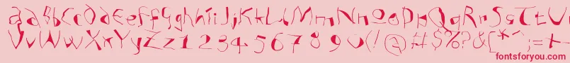 Analphabetismxtreme Font – Red Fonts on Pink Background