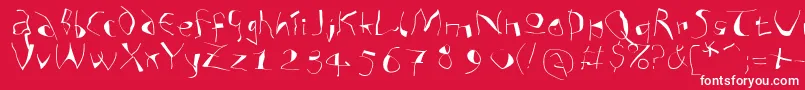 Analphabetismxtreme Font – White Fonts on Red Background
