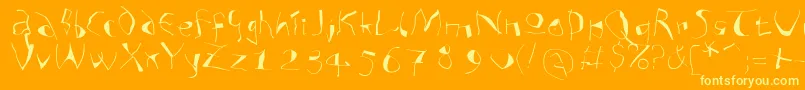 Lisätietoja Analphabetismxtreme-fontista Analphabetismxtreme-fontti – keltaiset fontit oranssilla taustalla