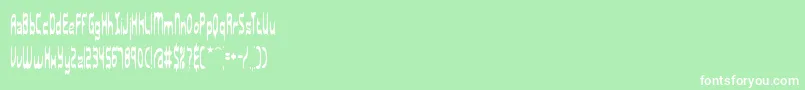フォントSarcasticBrk – 緑の背景に白い文字