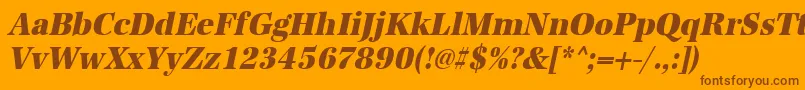 More about UrwantiquatextbolextnarOblique Font UrwantiquatextbolextnarOblique Font – Brown Fonts on Orange Background