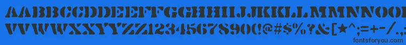 DirtybakersdozenRegular-Schriftart – Schwarze Schriften auf blauem Hintergrund