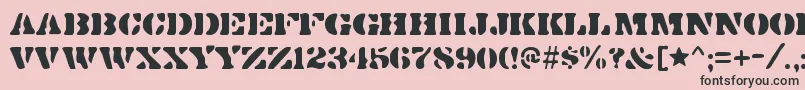 DirtybakersdozenRegular Font – Black Fonts on Pink Background