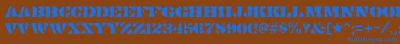 DirtybakersdozenRegular Font – Blue Fonts on Brown Background