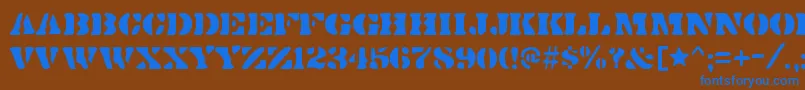 More about DirtybakersdozenRegular Font DirtybakersdozenRegular Font – Blue Fonts on Brown Background