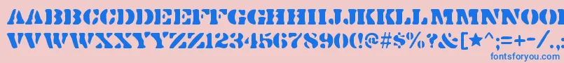 DirtybakersdozenRegular Font – Blue Fonts on Pink Background