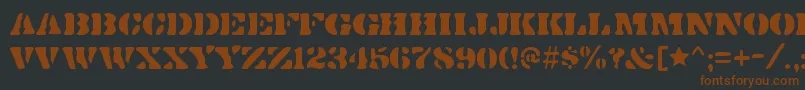 DirtybakersdozenRegular Font – Brown Fonts on Black Background