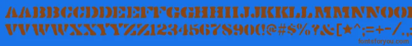 DirtybakersdozenRegular Font – Brown Fonts on Blue Background