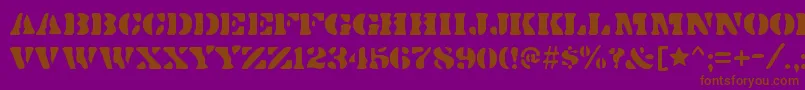 DirtybakersdozenRegular Font – Brown Fonts on Purple Background