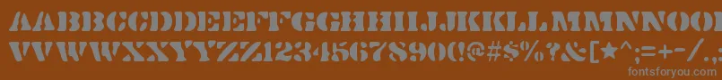 DirtybakersdozenRegular Font – Gray Fonts on Brown Background