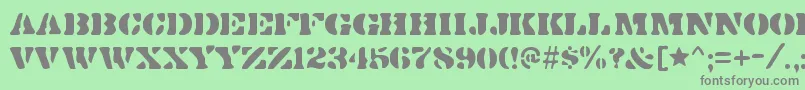 DirtybakersdozenRegular Font – Gray Fonts on Green Background