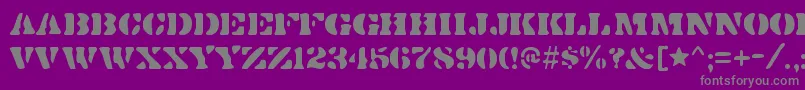 フォントDirtybakersdozenRegular – 紫の背景に灰色の文字