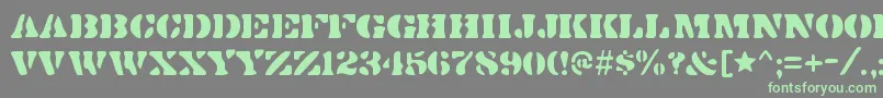DirtybakersdozenRegular Font – Green Fonts on Gray Background