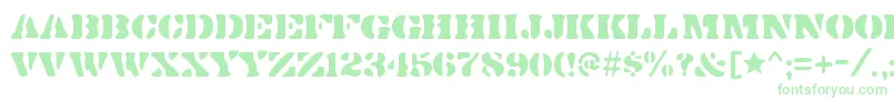 DirtybakersdozenRegular Font – Green Fonts on White Background