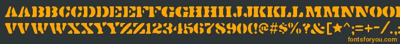 DirtybakersdozenRegular Font – Orange Fonts on Black Background