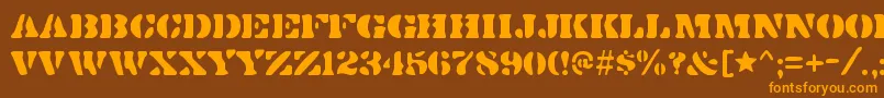 DirtybakersdozenRegular Font – Orange Fonts on Brown Background