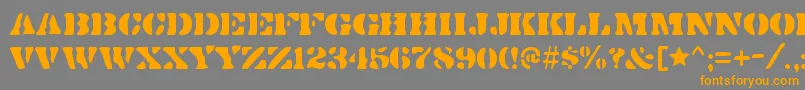 DirtybakersdozenRegular Font – Orange Fonts on Gray Background