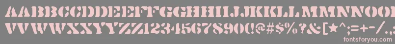 DirtybakersdozenRegular Font – Pink Fonts on Gray Background