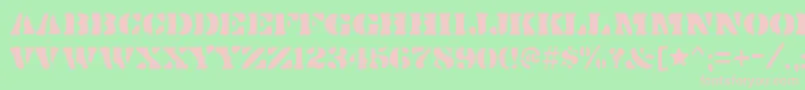 DirtybakersdozenRegular Font – Pink Fonts on Green Background