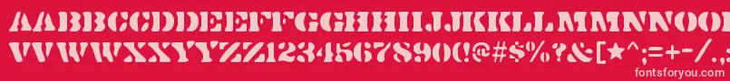 DirtybakersdozenRegular-Schriftart – Rosa Schriften auf rotem Hintergrund