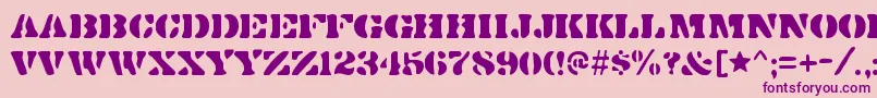 DirtybakersdozenRegular Font – Purple Fonts on Pink Background