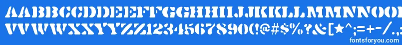 DirtybakersdozenRegular Font – White Fonts on Blue Background