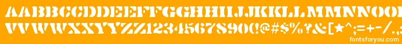 DirtybakersdozenRegular Font – White Fonts on Orange Background