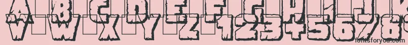 DemolitionCrackShadow Font – Black Fonts on Pink Background