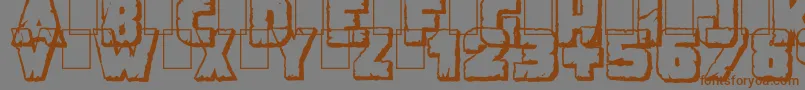 DemolitionCrackShadow Font – Brown Fonts on Gray Background