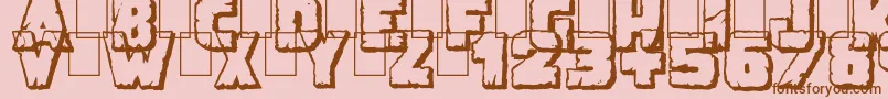 DemolitionCrackShadow Font – Brown Fonts on Pink Background