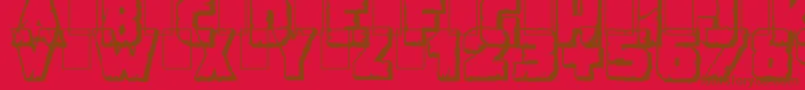 DemolitionCrackShadow Font – Brown Fonts on Red Background