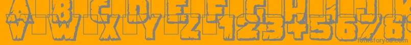 DemolitionCrackShadow Font – Gray Fonts on Orange Background