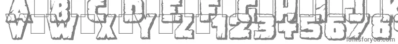 DemolitionCrackShadow Font – Gray Fonts on White Background