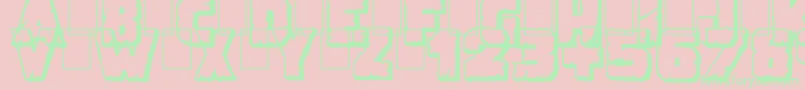 DemolitionCrackShadow Font – Green Fonts on Pink Background