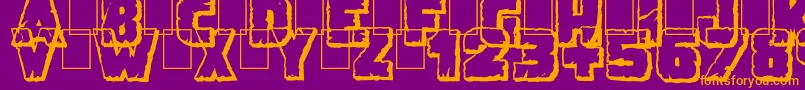 DemolitionCrackShadow Font – Orange Fonts on Purple Background