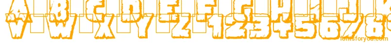 DemolitionCrackShadow Font – Orange Fonts on White Background