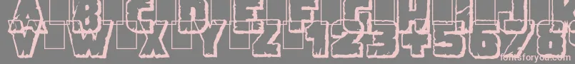 fuente DemolitionCrackShadow – Fuentes Rosadas Sobre Fondo Gris