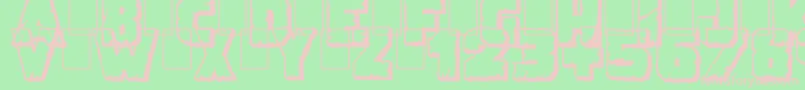 DemolitionCrackShadow Font – Pink Fonts on Green Background