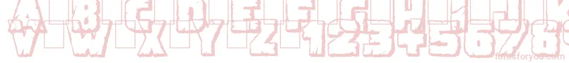 fuente DemolitionCrackShadow – Fuentes Rosadas Sobre Fondo Blanco